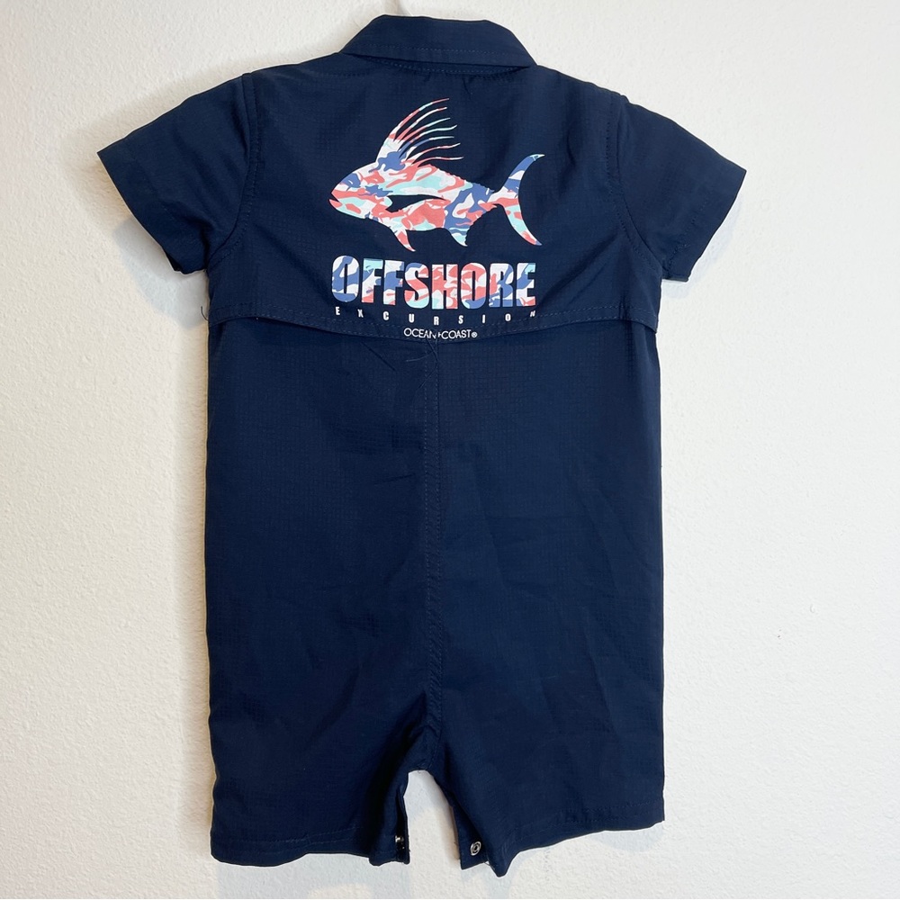 ocean coast fishing romper fish